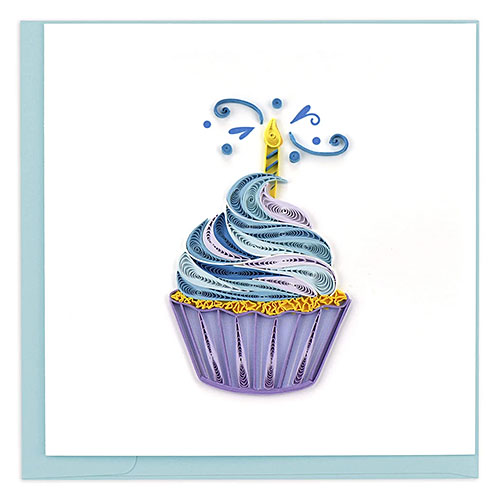 Cupcake And Candle Card - Click Image to Close