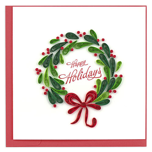 Holiday Wreath Card - Click Image to Close