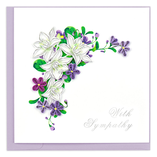 Flower Sympathy Card - Click Image to Close