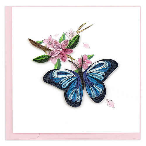 Blue Butterfly Card - Click Image to Close