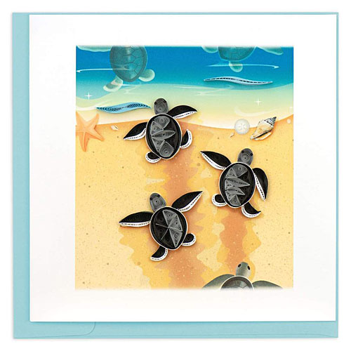 Sea Turtle Hatchlings Card - Click Image to Close
