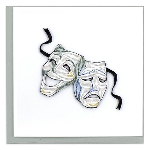 Theater Masks Card - Click Image to Close