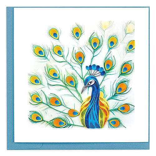 Peacock Feather Display Card - Click Image to Close