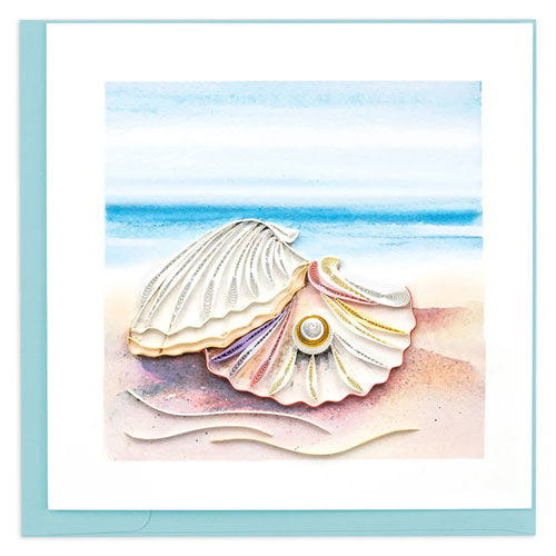 Seashell & Pearl Card - Click Image to Close