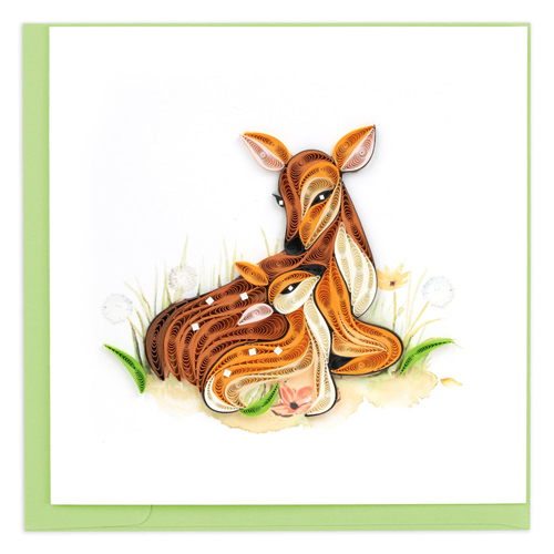 Doe And Fawn Card - Click Image to Close