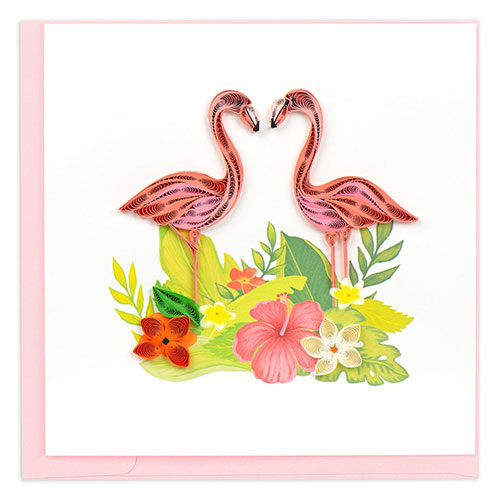 Flamingos Card - Click Image to Close