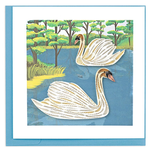 Two Swans Card - Click Image to Close