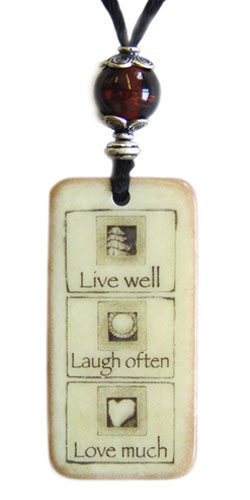 Live Well Keepsake Necklace - Click Image to Close