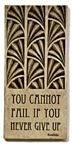 Never Give Up Harmony Plaque - Click Image to Close