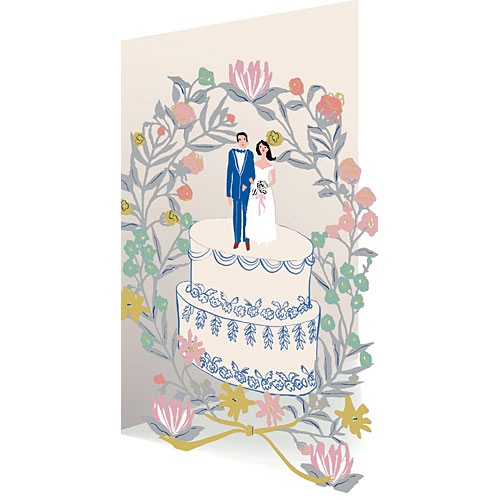Couple On Cake Card - Click Image to Close