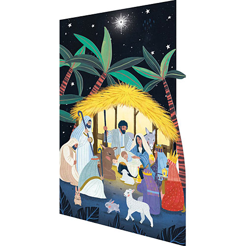 Manger Scene Lasercut Card - Click Image to Close