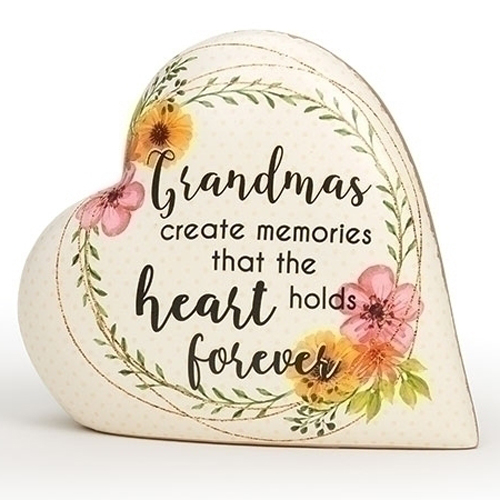 "Grandmas Create Memories" Love Note Music Box Heart - Click Image to Close