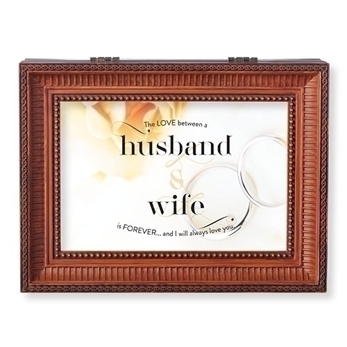 Husband & Wife Music Box (Brown) - Click Image to Close