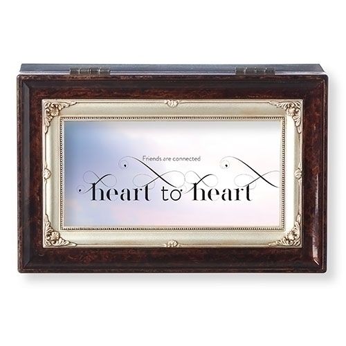 Friends Are Connected Heart To Heart Music Box (Brown) - Click Image to Close