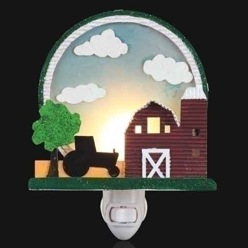 Farm Scene Night Light - Click Image to Close