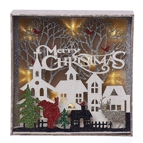 Merry Christmas LED Shadowbox - Click Image to Close