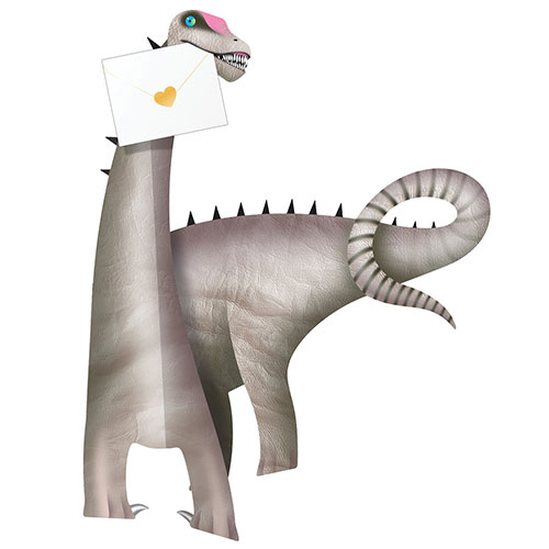 Dippy Card (Dinosaur) - Click Image to Close