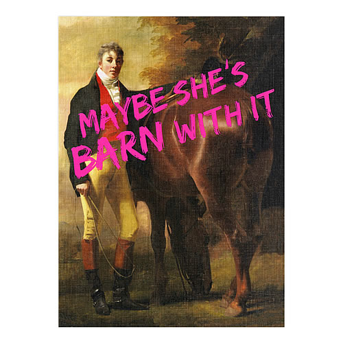 Maybe She's Barn With It Card - Click Image to Close