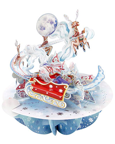 Santa's Sleigh Card - Click Image to Close