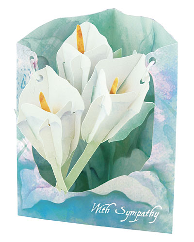 Lilies (With Sympathy) Card - Click Image to Close