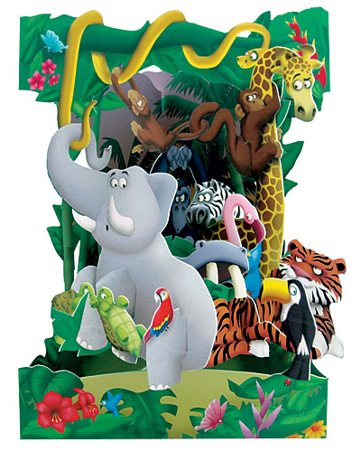 Jungle Animals Card - Click Image to Close