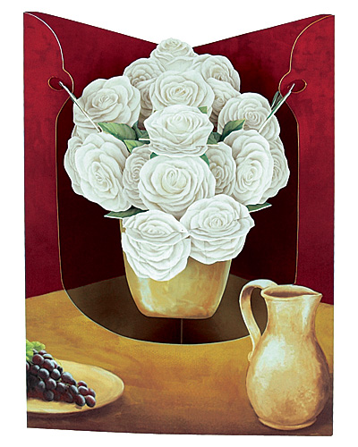 Vase of Roses Card - Click Image to Close