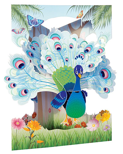 Peacock Card - Click Image to Close