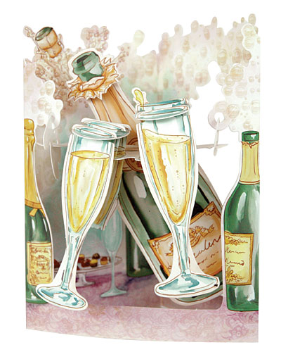Champagne Celebration Card - Click Image to Close