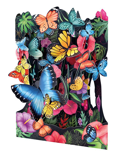 Tropical Butterflies Card - Click Image to Close