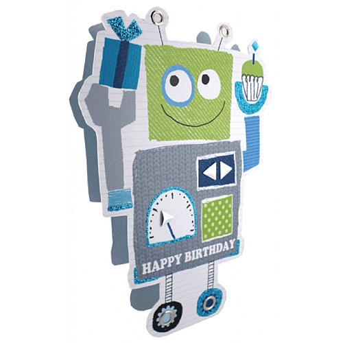 Birthday Robot Card - Click Image to Close