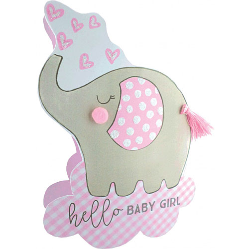 Hello Baby Girl Card - Click Image to Close