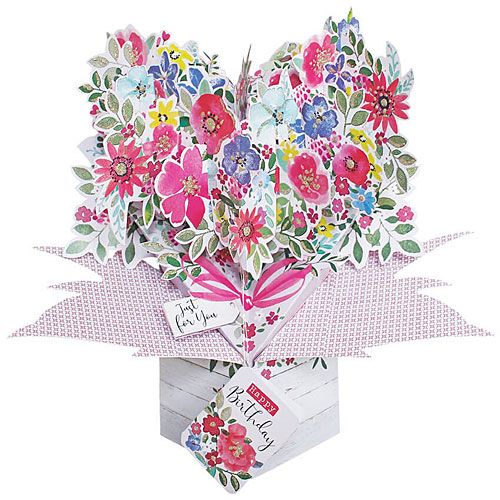 Birthday Flowers Card - Click Image to Close