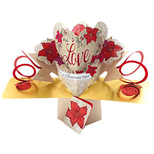 Poinsettia Love Card - Click Image to Close