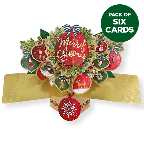 Merry Christmas Ornaments (6-PACK) - Click Image to Close