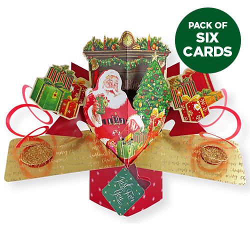 Santa With Gifts (6-PACK) - Click Image to Close