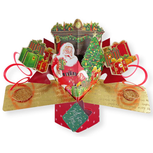 Santa With Gifts Card - Click Image to Close