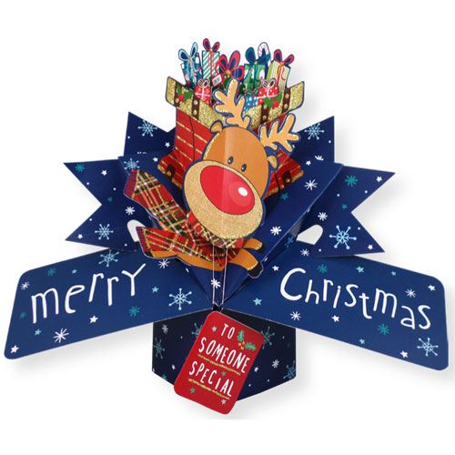 Merry Christmas Reindeer Card - Click Image to Close