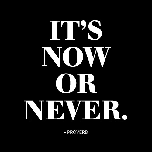 It's Now Or Never Card - Click Image to Close