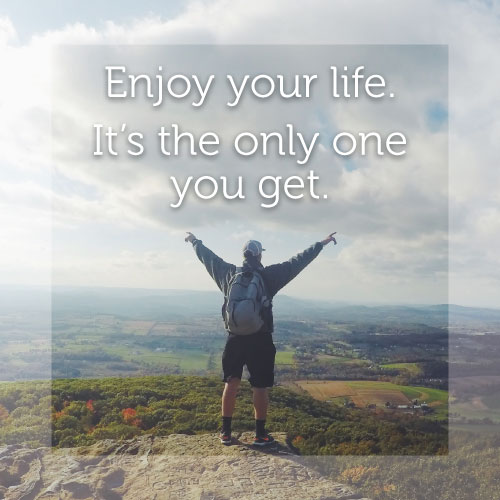 Enjoy Your Life (Male) Greeting Card - Click Image to Close
