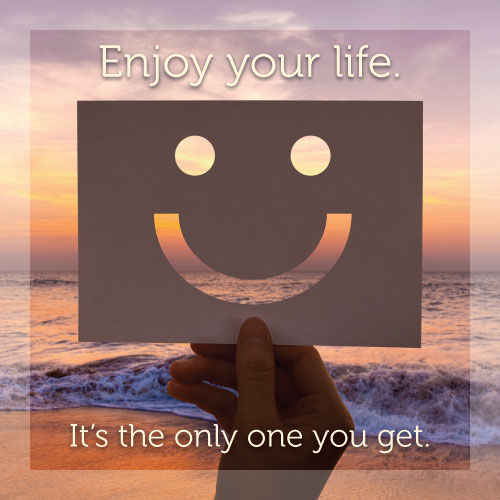 Enjoy Your Life (Smiley Face) Greeting Card - Click Image to Close