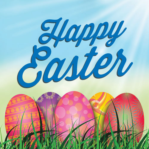 Happy Easter Eggs Greeting Card - Click Image to Close