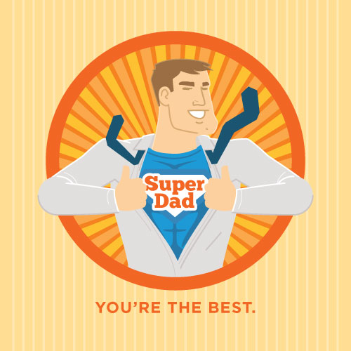 Super Dad Greeting Card - Click Image to Close
