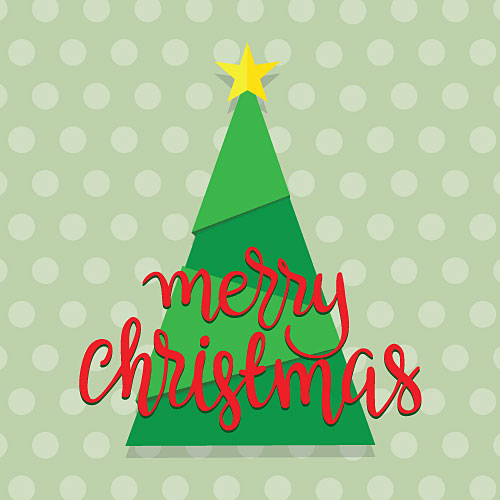 Christmas Tree (Triangles) Greeting Card - Click Image to Close