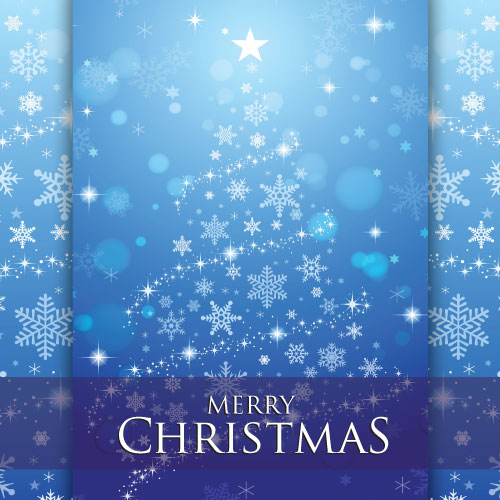 Merry Christmas Card (Blue Layers) - Click Image to Close