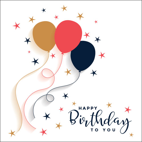 Happy Birthday To You Card (Three Balloons) - Click Image to Close