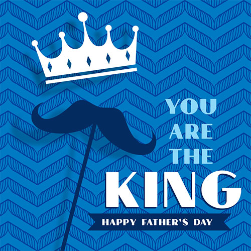 Crown & Moustache Card (Father's Day) - Click Image to Close