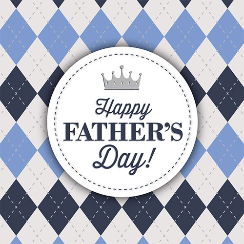 Father's Day Argyle Card - Click Image to Close