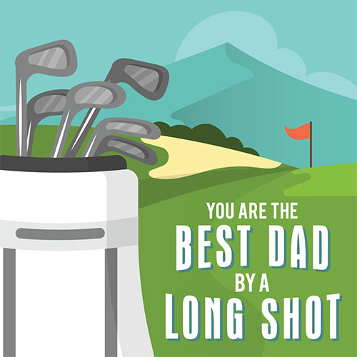 Best Dad By A Long Shot Card - Click Image to Close