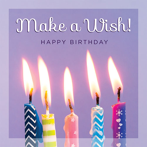 Make A Wish Card (Five Candle) - Click Image to Close