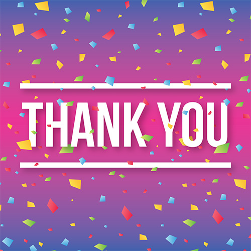 Thank You Confetti Card - Click Image to Close